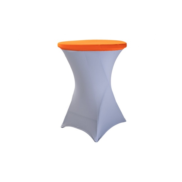 Elastická čepice na bistro stůl oranžová – potah na cateringový stůl