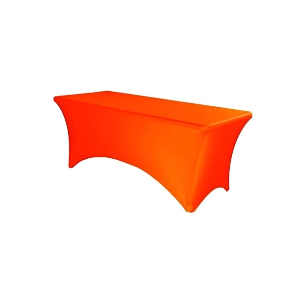 Elastický potah oranžový na skládací stůl 240×76 cm – catering a eventy